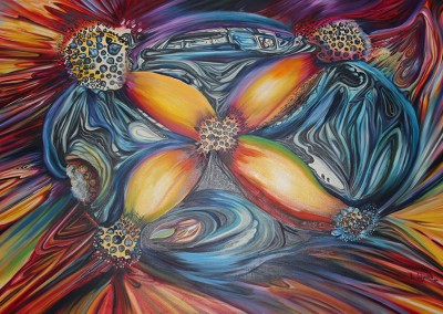 Rare Flower, Oil/canvas 66″ x 44″