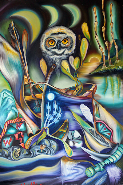 Wise Look (Guantanamo Bay, Cuba 1995), Oil/canvas 29″ x 40″