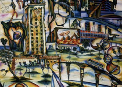 Miami UP (Art Miami) Oil/canvas 50″ x 62″