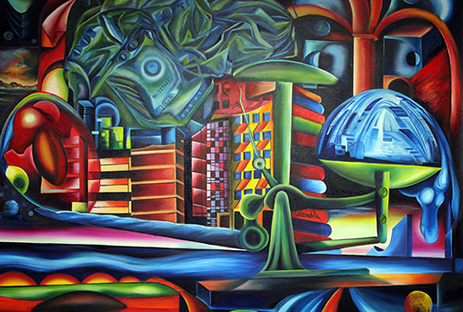 Dreamer scale. Oil/canvas 50” x 48”