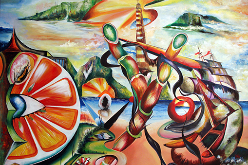 Artopia. Oil/canvas 65” x 47”