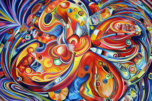 Propellette. Oil/canvas 47” x 36”