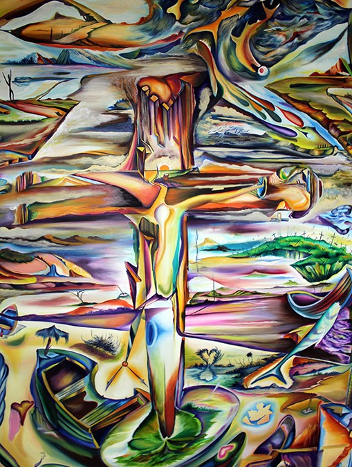 A long tale to tell. Oil/canvas 50” x 70”